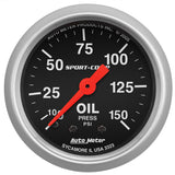 2-1/16" OIL PRESSURE 0-150 PSI SPORT-COMP