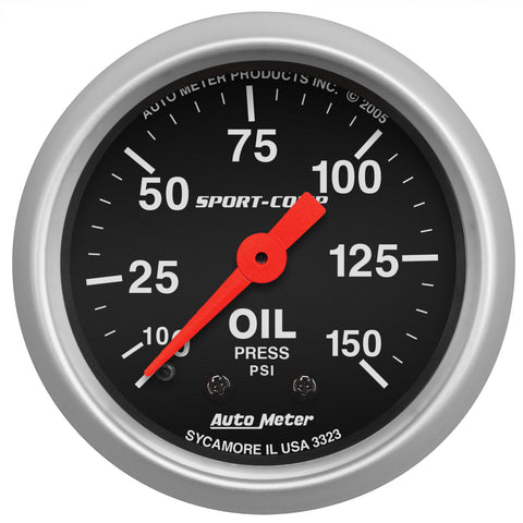 2-1/16" OIL PRESSURE 0-150 PSI SPORT-COMP