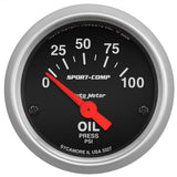 2-1/16" OIL PRESSURE 0-100 PSI SPORT-COMP