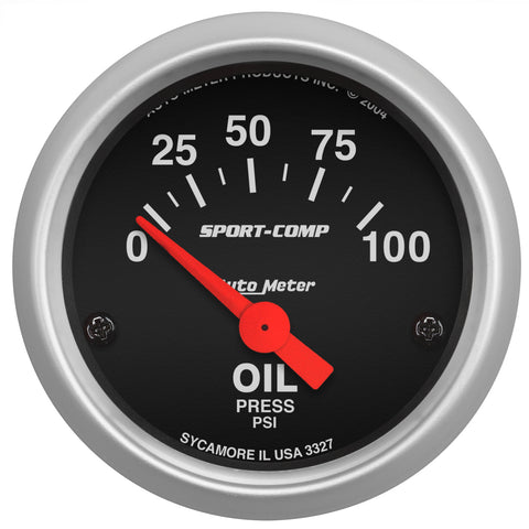 2-1/16" OIL PRESSURE 0-100 PSI SPORT-COMP