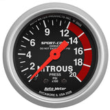 2-1/16" NITROUS PRESSURE 0-2000 PSI SPORT-COMP