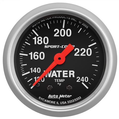 2-1/16" WATER TEMPERATURE 120-240 °F SPORT-COMP