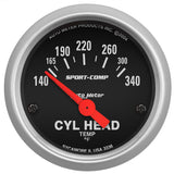 2-1/16" CYLINDER HEAD TEMPERATURE 140-340 °F SPORT-COMP
