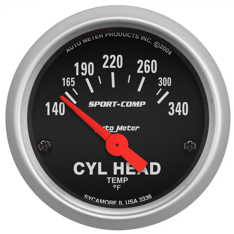 2-1/16" CYLINDER HEAD TEMPERATURE 140-340 °F SPORT-COMP