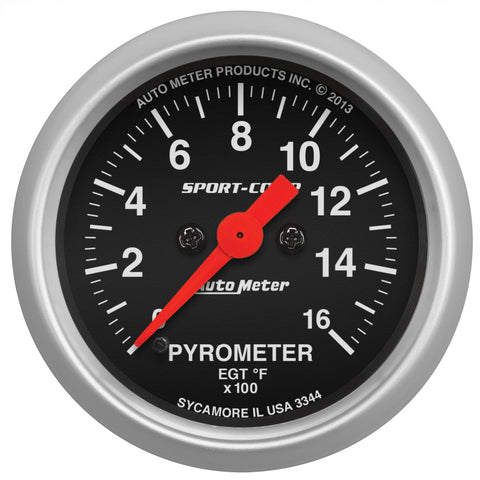2-1/16" PYROMETER 0-1600 °F SPORT-COMP