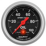 2-1/16" OIL PRESSURE 0-100 PSI SPORT-COMP