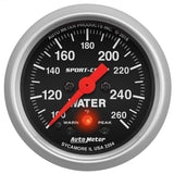 2-1/16" WATER TEMPERATURE 100-260 °F SPORT-COMP