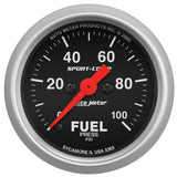 2-1/16" FUEL PRESSURE 0-100 PSI SPORT-COMP