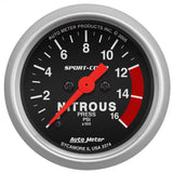 2-1/16" NITROUS PRESSURE 0-1600 PSI SPORT-COMP