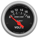 2-1/16" VOLTMETER 8-18V SPORT-COMP