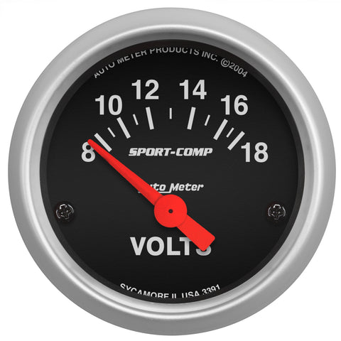 2-1/16" VOLTMETER 8-18V SPORT-COMP