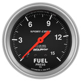 2-5/8" FUEL PRESSURE W/ ISOLATOR 0-15 PSI SPORT-COMP