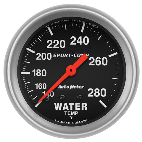 2-5/8" WATER TEMPERATURE 140-280 °F SPORT-COMP
