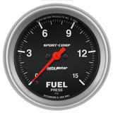 2-5/8" FUEL PRESSURE 0-15 PSI SPORT-COMP