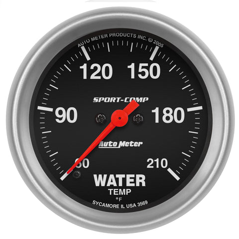 2-5/8" WATER TEMPERATURE 60-210 °F SPORT-COMP