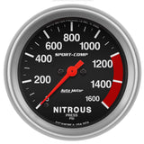 2-5/8" NITROUS PRESSURE 0-1600 PSI SPORT-COMP