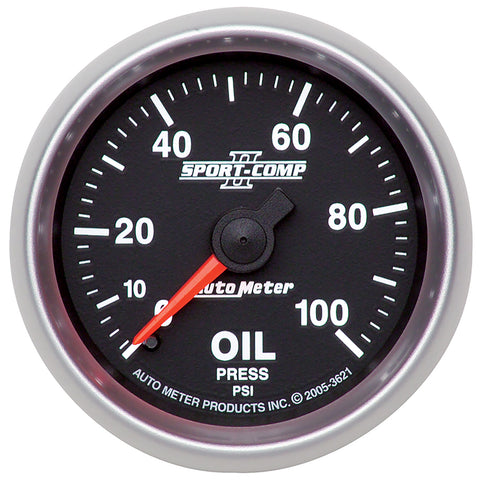 2-1/16" OIL PRESSURE 0-100 PSI SPORT-COMP II
