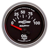 2-1/16" OIL PRESSURE 0-100 PSI SPORT-COMP II