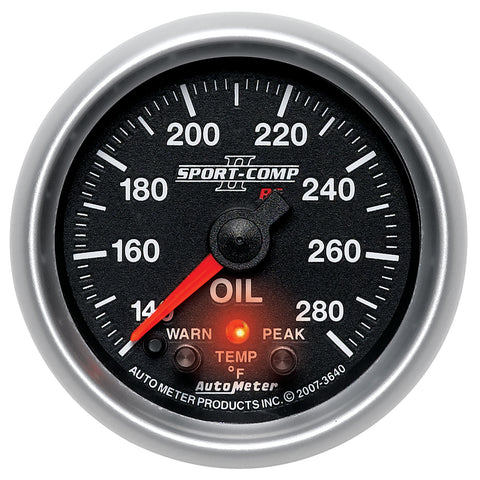 2-1/16" OIL TEMPERATURE 140-280 °F SPORT-COMP II