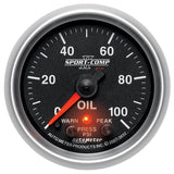 2-1/16" OIL PRESSURE 0-100 PSI SPORT-COMP II
