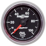2-1/16" OIL PRESSURE 0-100 PSI SPORT-COMP II