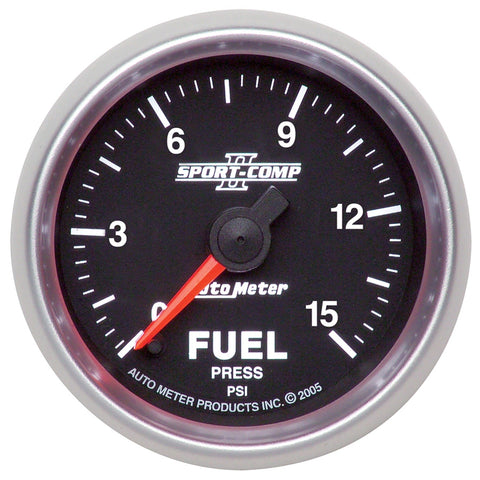 2-1/16" FUEL PRESSURE 0-15 PSI SPORT-COMP II