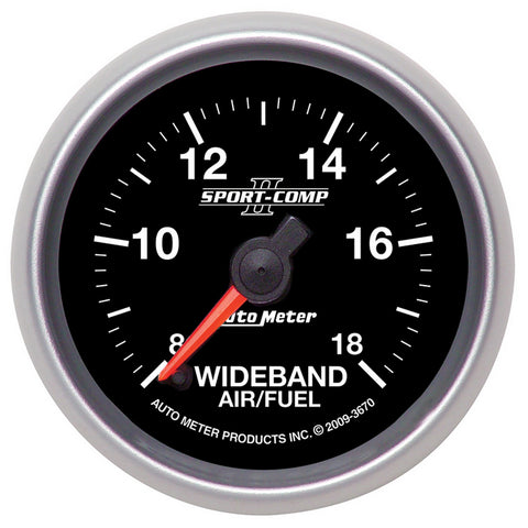 2-1/16" WIDEBAND AIR/FUEL RATIO ANALOG 8:1-18:1 AFR SPORT-COMP II