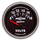 2-1/16" VOLTMETER 8-18V SPORT-COMP II