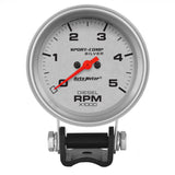 2-5/8" PEDESTAL TACHOMETER 0-5000 RPM ULTRA-LITE
