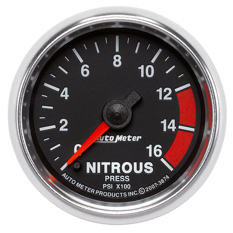 2-1/16" NITROUS PRESSURE 0-1600 PSI GS