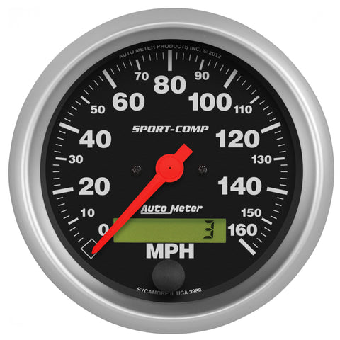 3-3/8" SPEEDOMETER 0-160 MPH SPORT-COMP