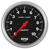 5" IN-DASH TACHOMETER 0-10000 RPM SPORT-COMP