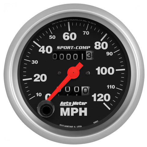3-3/8" SPEEDOMETER 0-120 MPH SPORT-COMP