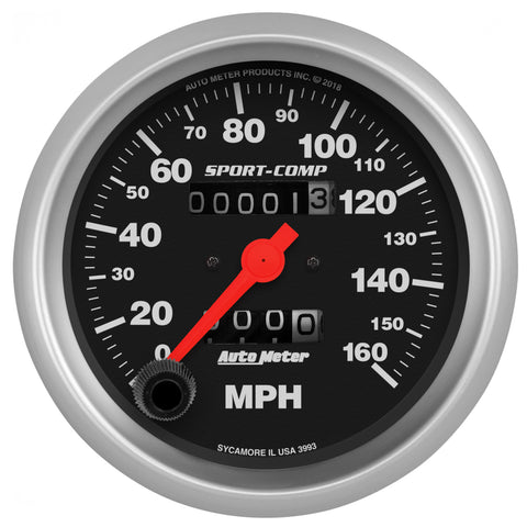 3-3/8" SPEEDOMETER 0-160 MPH SPORT-COMP