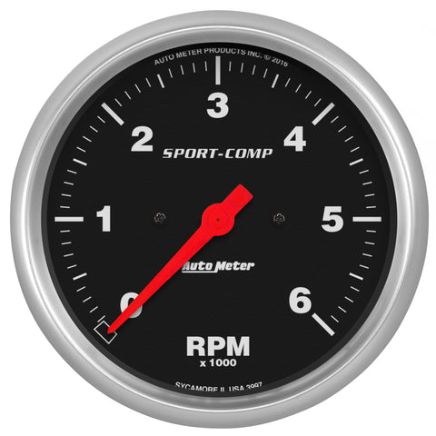 5" IN-DASH TACHOMETER 0-6000 RPM SPORT-COMP