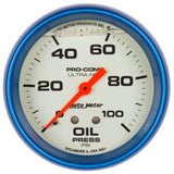 2-5/8" OIL PRESSURE 0-100 PSI LIQUID FILLED ULTRA-NITE