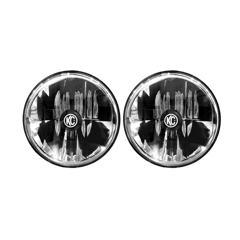 KC Hilites 7 In Gravity LED - 2-Headlights - 40W Driving Beam - For 07-18 Jeep JK