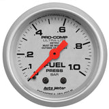 2-1/16" FUEL PRESSURE 0-1.0 BAR ULTRA-LITE