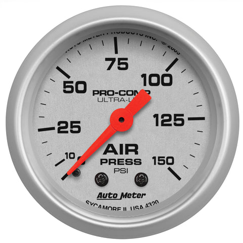 2-1/16" AIR PRESSURE 0-150 PSI ULTRA-LITE