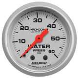 2-1/16" WATER PRESSURE 0-60 PSI ULTRA-LITE