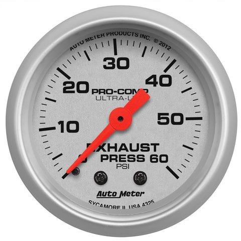 2-1/16" EXHAUST PRESSURE 0-60 PSI ULTRA-LITE