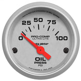 2-1/16" OIL PRESSURE 0-100 PSI ULTRA-LITE