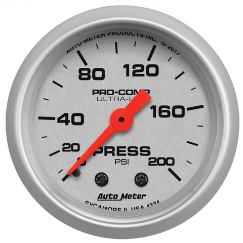 2-1/16" PRESSURE 0-200 PSI ULTRA-LITE