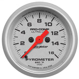 2-1/16" PYROMETER 0-1600 °F ULTRA-LITE