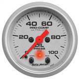 2-1/16" OIL PRESSURE 0-100 PSI ULTRA-LITE