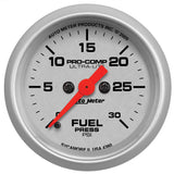 2-1/16" FUEL PRESSURE 0-30 PSI ULTRA-LITE
