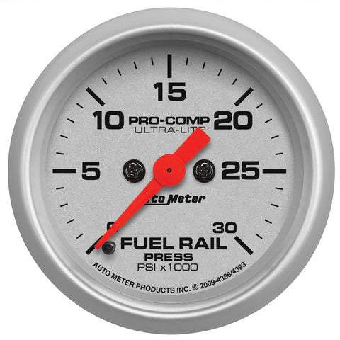 2-1/16" FUEL RAIL PRESSURE 0-30K PSI ULTRA-LITE