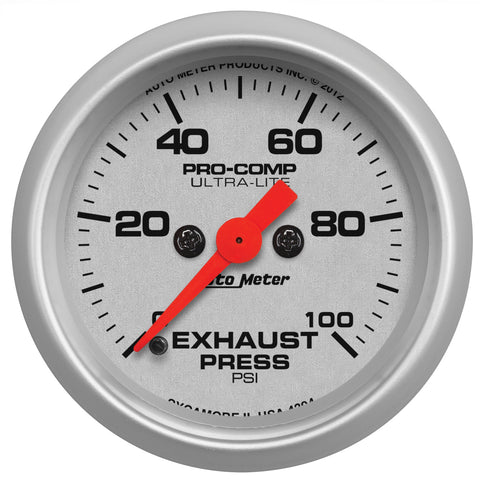2-1/16" EXHAUST PRESSURE 0-100 PSI ULTRA-LITE