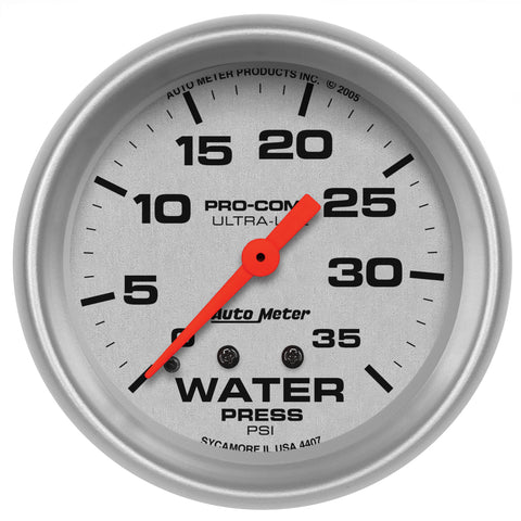 2-5/8" WATER PRESSURE 0-35 PSI ULTRA-LITE