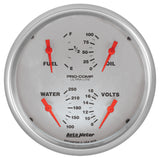 5" QUAD GAUGE 100 PSI/100-250 °F/8-18V/0-90 O ULTRA-LITE